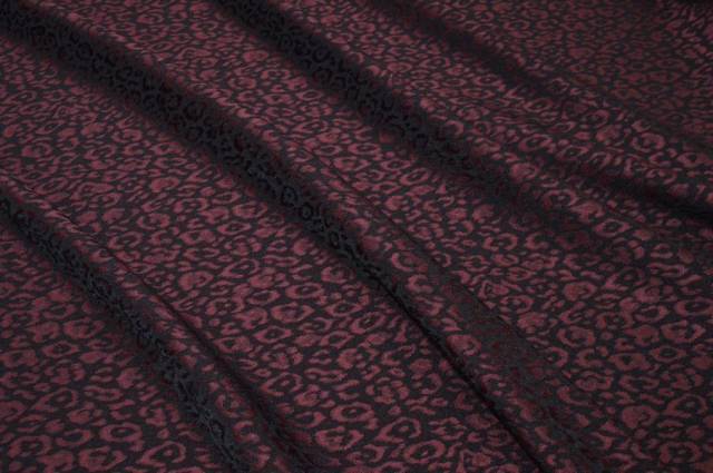 Vendita on line tessuto stretch animalier bordeaux - tessuti abbigliamento poliestere fantasia