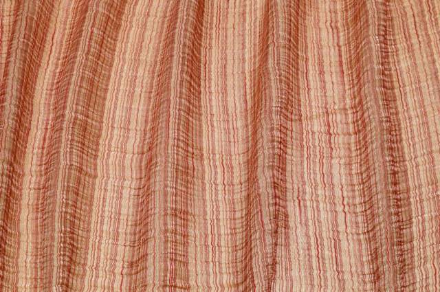 Vendita on line tessuto tenda organza stropicciata rossa e oro - tessuti per a metraggio classiche