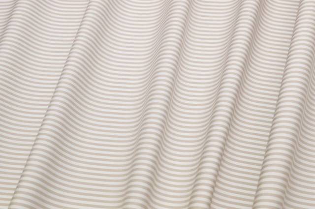 Vendita on line tessuto camiceria puro cotone righina beige - tessuti abbigliamento camiceria