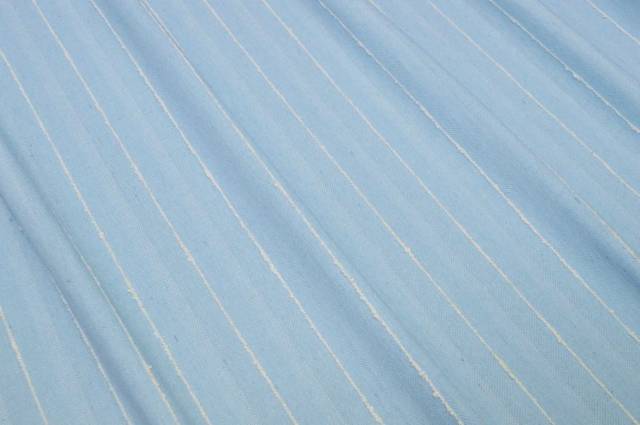 Vendita on line tessuto puro cotone rigato azzurro - cotoni