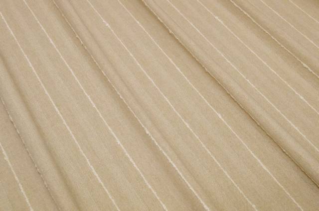 Vendita on line tessuto puro cotone rigato beige - cotoni