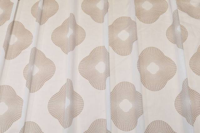 Vendita on line tessuto tenda velo fantasia geometrica beige - prodotti