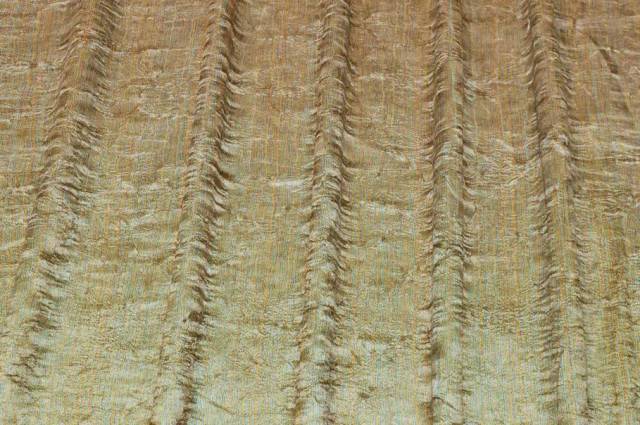 Vendita on line tessuto tenda organza stropicciata azzurro/oro - tessuti per a metraggio classiche