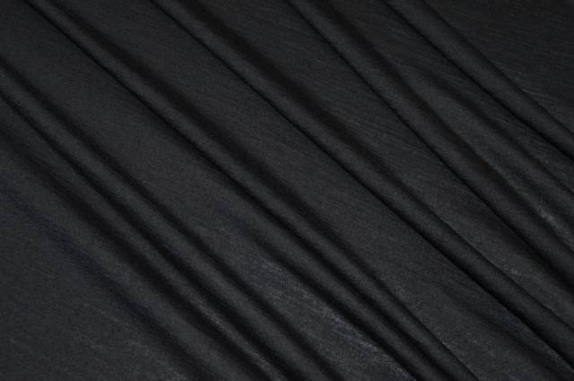 Vendita on line tessuto maglina misto lana nera - tessuti abbigliamento magline / jersey/tessuto in