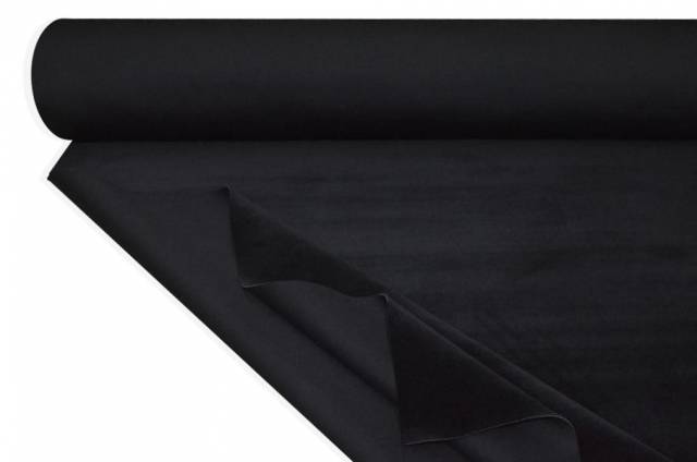 Vendita on line tessuto neoprene in ciniglia nero - tessuti abbigliamento tecnici e neoprene
