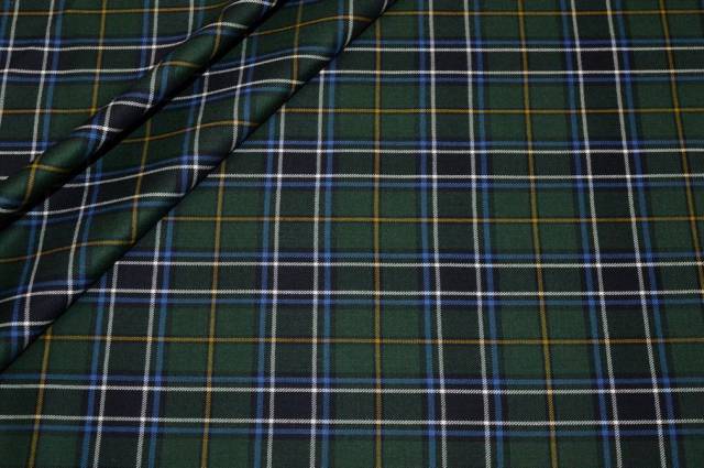 Vendita on line tessuto tasmania pura lana tartan verdone - tessuti abbigliamento lana