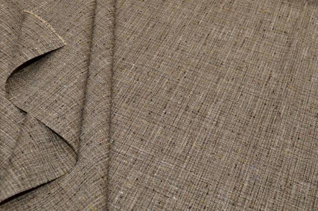 Vendita on line tessuto misto seta marrone - tessuti abbigliamento sete