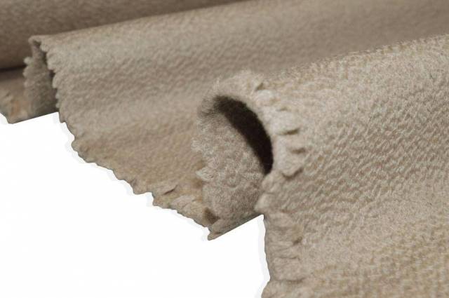 Vendita on line scampolo cappotto double puro cashmere zibellinato sabbia - tessuti abbigliamento lana cappotti/panno/lana