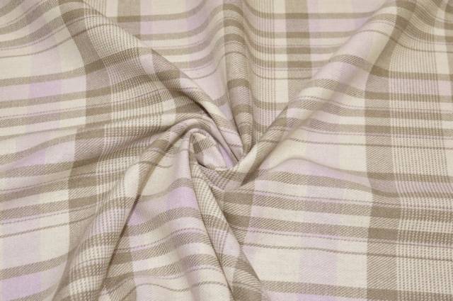 Vendita on line tessuto stretch scacco lilla - tessuti abbigliamento poliestere fantasia