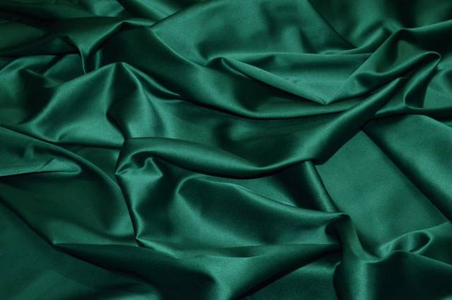 Vendita on line tessuto rasatello stretch verde bottiglia - tessuti abbigliamento taffetas / rasi / shantung