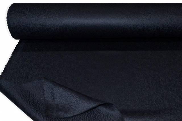 Vendita on line tessuto cappotto double zibellinato puro cashmere blu notte - tessuti abbigliamento lana cappotti/panno/lana