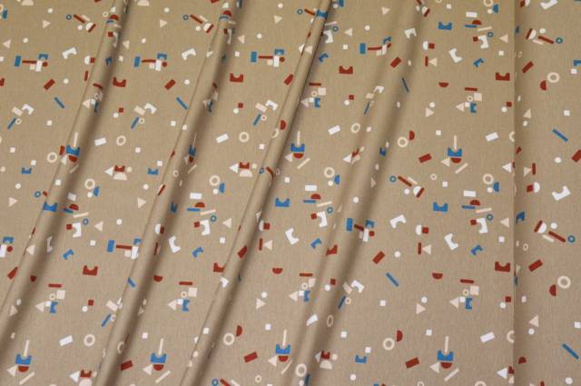 Vendita on line tessuto maglina in cotone fantasia formine - tessuti abbigliamento magline / jersey/tessuto in fantasia