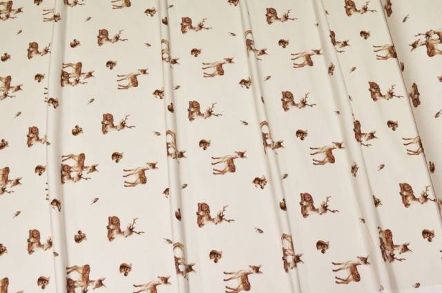 Vendita on line tessuto felpa bielastica in cotone fantasia bambi - tessuti abbigliamento felpa