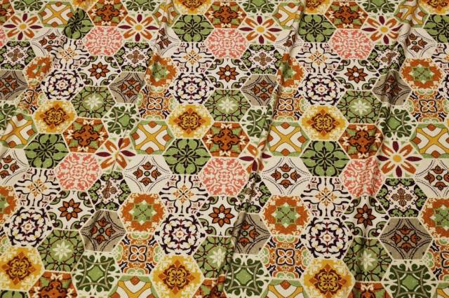 Vendita on line tessuto maglina in viscosa fantasia geometrica - tessuti abbigliamento magline / jersey/tessuto in fantasia