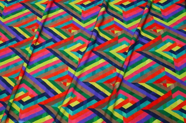 Vendita on line tessuto pura viscosa fantasia geometrica - tessuti abbigliamento viscosa fantasia