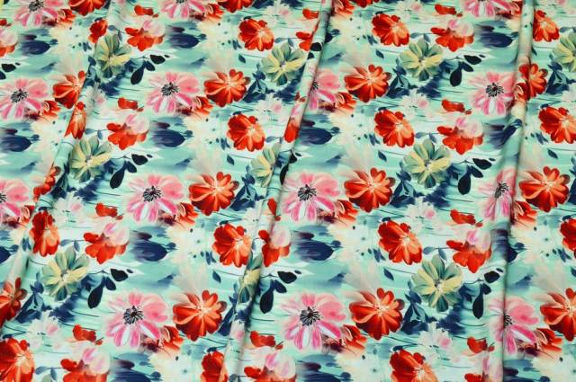 Vendita on line tessuto pura viscosa fantasia floreale - tessuti abbigliamento viscosa fantasia