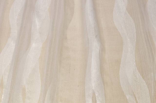 Vendita on line tessuto tenda organza con lurex argento - tessuti per a metraggio classiche