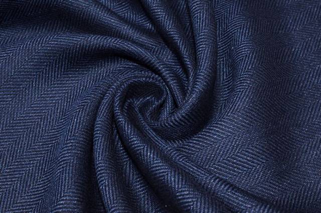 Vendita on line tessuto misto lana lino spinato blu - tessuti abbigliamento lino