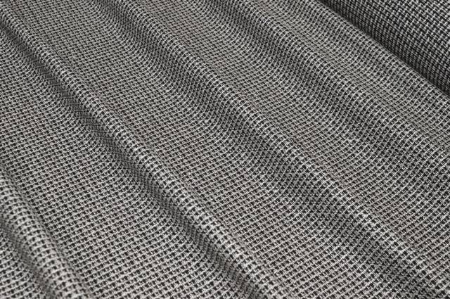 Vendita on line tessuto misto lana seta microfantasia bianco nero - tessuti abbigliamento sete