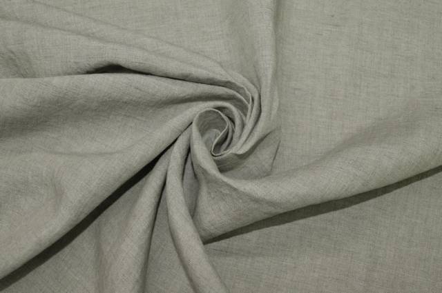 Vendita on line tessuto puro lino grigio melange - tessuti abbigliamento lino