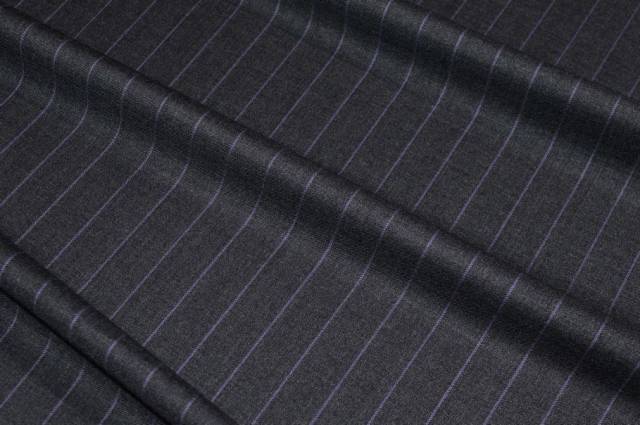 Vendita on line tessuto tasmania pura lana grigio gessato riga viola - tessuti abbigliamento lana uomo/tailleur