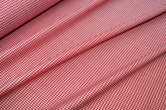 Vendita on line tessuto pied de poule pura lana rosso - occasioni e scampoli
