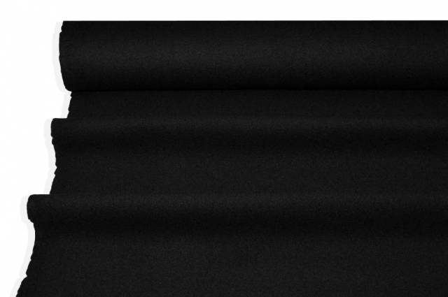 Vendita on line tessuto panno cappotto double pura lana nero - occasioni e scampoli