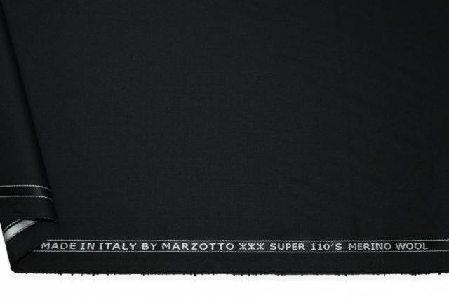 Vendita on line tessuto pura lana merino 110's marzotto nero - tessuti abbigliamento lana uomo/tailleur