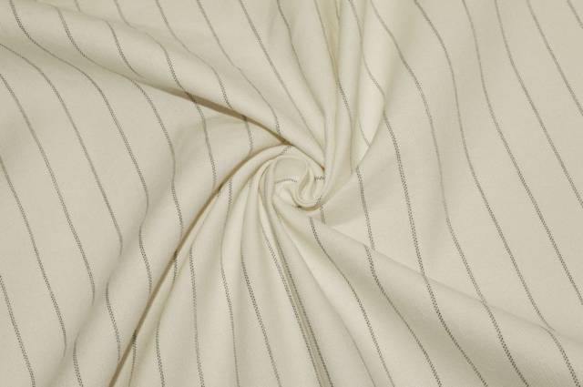 Vendita on line tessuto canvas misto lino gessato bianco - cotoni fantasie varie