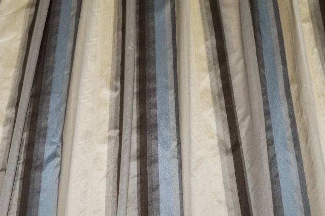 Vendita on line tessuto tenda organza pesante rigone multicolor - tessuti per in offerta