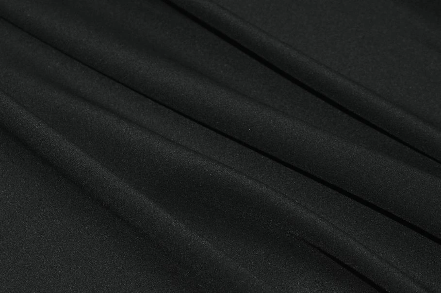 Vendita on line tessuto crepe de chine pura seta nero - prodotti