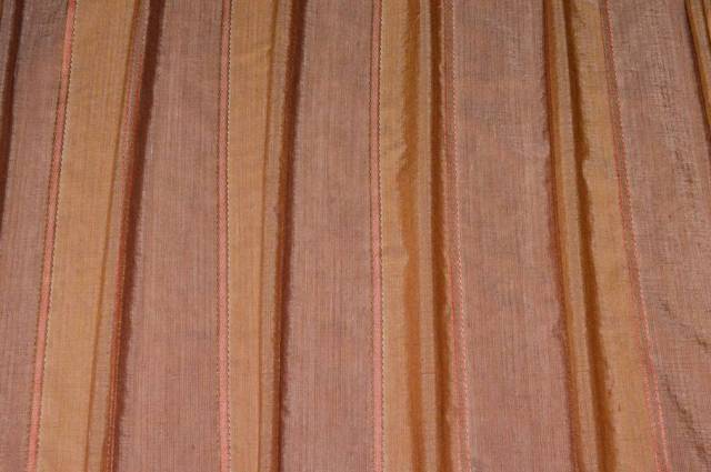 Vendita on line tessuto tenda fasciato marrone arancio - prodotti
