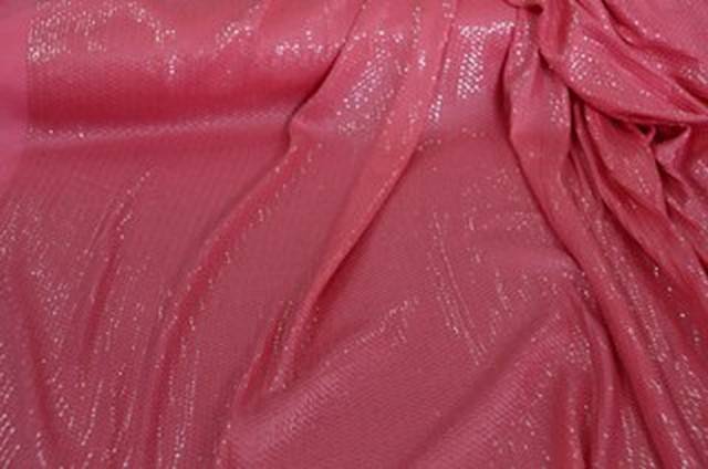 Vendita on line scampolo paillettes rosa acceso - tessuti abbigliamento