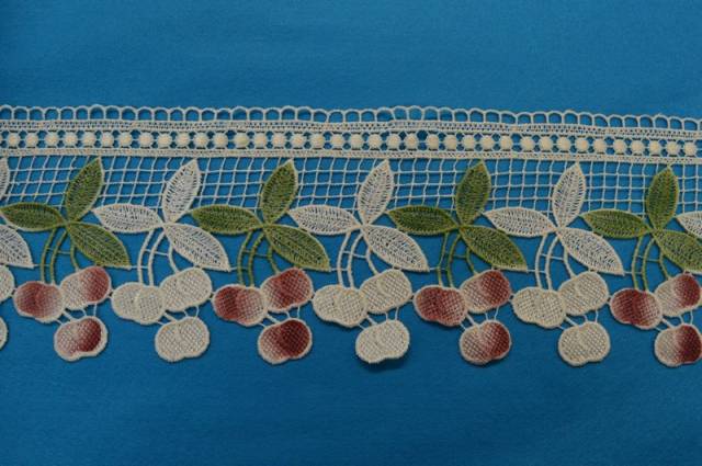 Vendita on line pizzo macrame ciliegie altezza cm 14 - occasioni e scampoli articoli vari