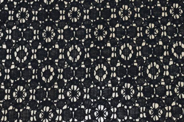 Vendita on line pizzo 102 nero - tessuti abbigliamento ricamati e pizzi