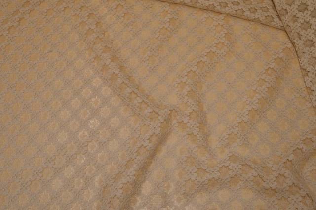 Vendita on line tessuto pizzo fiorellino beige - occasioni e scampoli tessuti 
