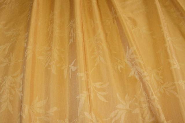 Vendita on line tessuto shantung arredo fantasia foliage giallo - tessuti per a metraggio