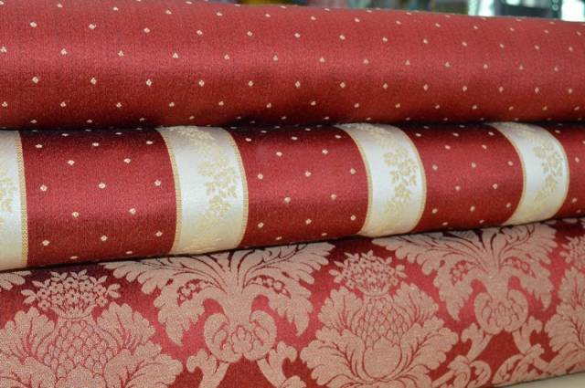 Vendita on line jacquard coll. grace bordeaux - tessuti arredo casa per tovaglie per e damascati