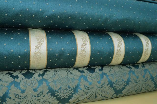 Vendita on line jacquard coll. grace blu - tessuti arredo casa jacquard & damascati