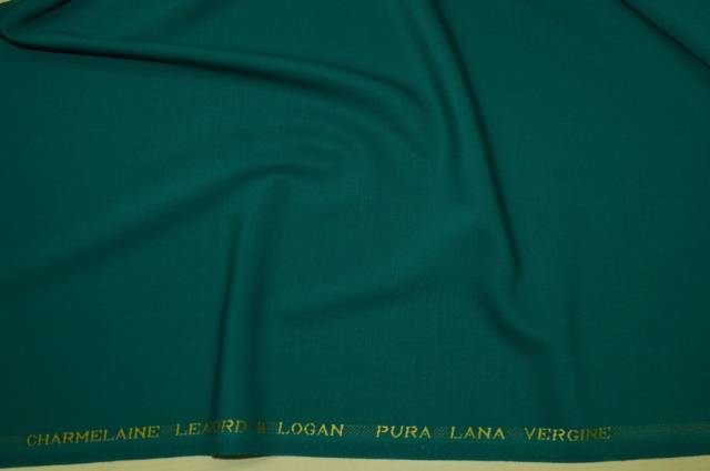 Vendita on line tessuto pura lana charmelaine verde smeraldo - tessuti abbigliamento