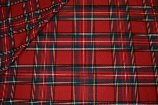 Vendita on line tessuto tartan classico scozzese rosso 800 - tessuti abbigliamento scacchi e scozzesi streatch