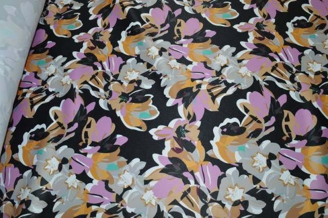 Vendita on line duchesse fantasia fiorata - tessuti abbigliamento taffetas / rasi / shantung