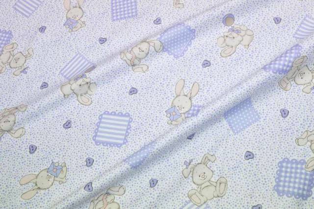 Vendita on line tessuto cotone coniglio fantasia 78 - tessuti arredo casa camerette