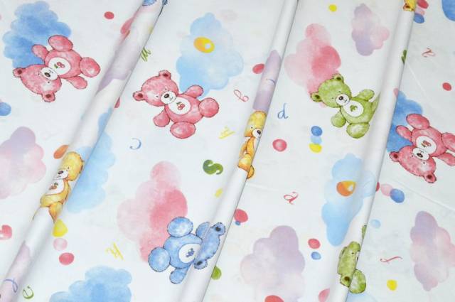 Vendita on line tessuto cotone orsetto 165 - ispirazioni neonati e bambini 