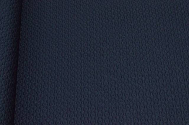 Vendita on line scampolo jersey operato blu scuro - tessuti abbigliamento magline / jersey/tessuto in fantasia