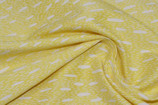 Vendita on line scampolo elasticizzato fantasia gialla - tessuti abbigliamento poliestere 