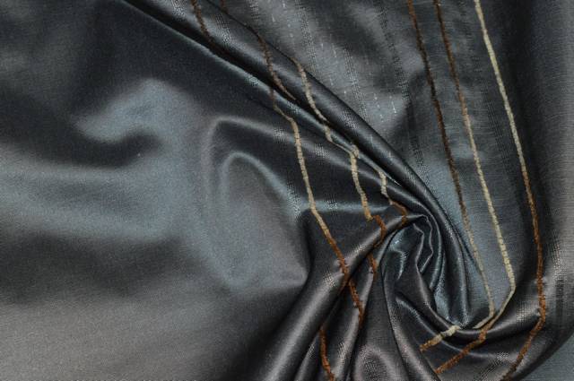 Vendita on line taffeta' rigato grigio acciaio altezza cm 300 - tessuti abbigliamento taffetas / rasi / shantung
