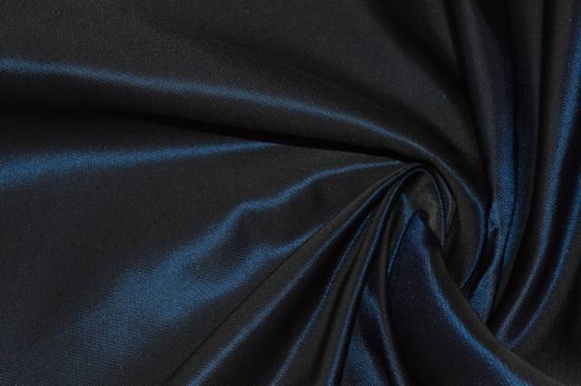 Vendita on line tessuto satin duchesse blu cangiante - tessuti abbigliamento poliestere 