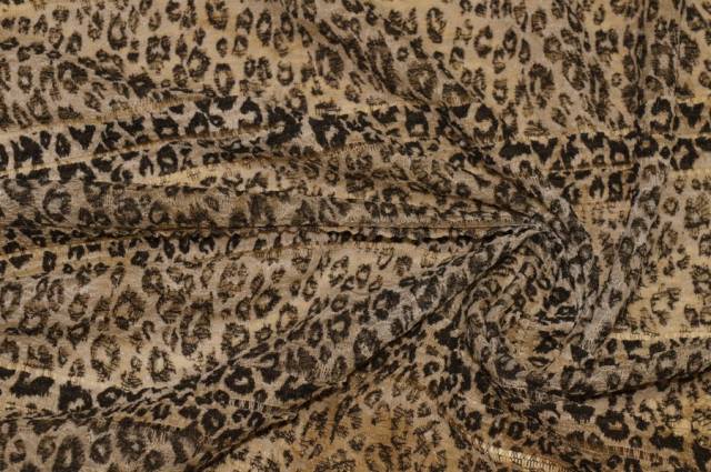 Vendita on line tessuto maglina con balze maculato - tessuti abbigliamento georgette / chiffon / dèvorè plissettato