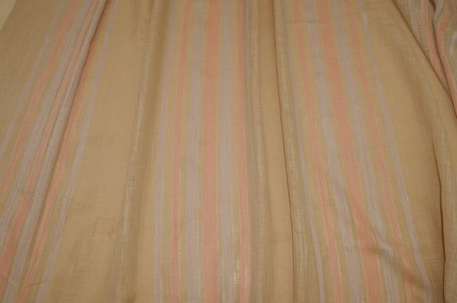 Vendita on line tessuto tenda beige rigato rosa - tessuti per a metraggio classiche